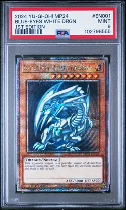 2024 YU-GI-OH! MP24-25TH ANV TIN: DUELING MIRRORS BLUE-EYES WHITE DRAGON PSA 9 - Image 1