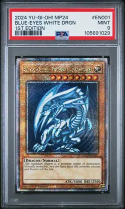 2024 YU-GI-OH! MP24-25TH ANV TIN: DUELING MIRRORS BLUE-EYES WHITE DRAGON PSA 9 - Image 1