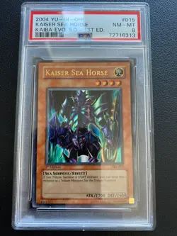 2004 Yu-Gi-Oh! SKE-015 Kaiser Sea Horse PSA 8 - Kaiba Evolution First Edition - Image 1
