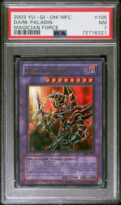 2003 Yu-Gi-Oh! MFC Dark Paladin PSA 7 - Magician's Force - Image 2