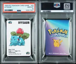 Ivysaur #02 Pokemon Card Game Mini KFC 1998 Nintendo WOTC PSA 10 - Image 3