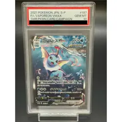 Pokemon Card Vaporeon VMAX 187 S-P Promo PSA10 Japanese 6511505e9647fca2e61a8ec - Image 1