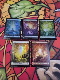 Set Of 5 Duskmourn Full Art Foil Basic Lands MTG NM - Image 1
