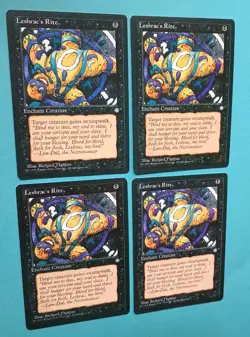 Magic the Gathering MTG Ice Age LESHRAC'S RITE X 4 LP/EX U 1995! - Image 2