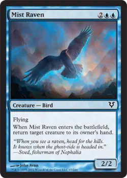 Mist Raven -Foil Light Play MTG Avacyn Restored - Image 1