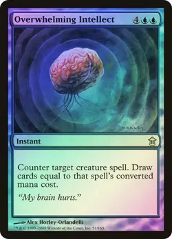 Saviors of Kamigawa MTG Foil Overwhelming Intellect Magic - Image 1