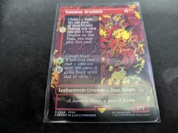 MTG Magic the Gathering FOIL Summon: Brynhildr Borderless FIN! - Image 1