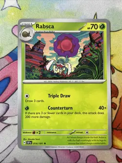 Pokemon Surging Sparks NON Holo Rare Rabsca - 014/191 - DECK EXCLUSIVE - Image 1