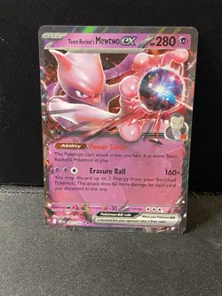 Pokemon TCG Destined Rivals Team Rockets Mewtwo ex 081/182 Double Rare NM-Mint - Image 1