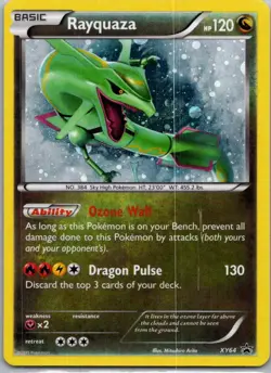 Pokemon TCG Rayquaza XY64/211 XY Black Star Promos Holo LP - Image 1