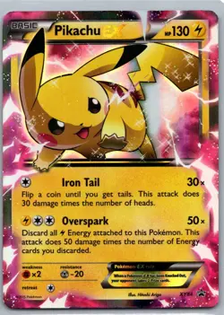 Pokemon TCG Pikachu-EX XY84/211 XY Black Star Promos Holo MP - Image 1