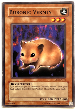 YuGiOh! - Bubonic Vermin - DB1-EN176 - Unlimited - Common - Image 1