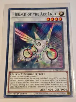 HERALD OF THE ARC LIGHT●YUGIOH●JUSH●2025●ENGLISH●RARE●1st ED●NM●B672 - Image 1