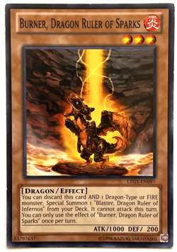 YuGiOh! - Burner, Dragon Ruler of Sparks - LTGY-EN097 - Unlimited - Common - Image 1