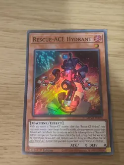 Yugioh card Rescue-ACE Hydrant - MZMI-EN076 - Super Rare - Image 1
