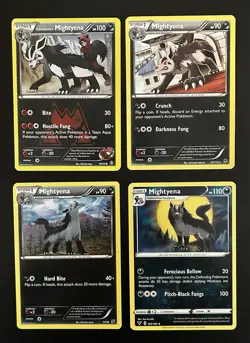 4x Mightyena Lot Pokemon Cards Collection Set TCG - Image 1