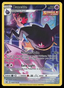 Banette TG07/TG30 Ultra Rare SWSH11: Lost Origin Trainer Gallery Pokemon Card - Image 1