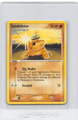 SANDSHREW 82/113 - COMMON - NON-HOLO - Delta Species - 2005 POKMEON CARD - NM - Image 1
