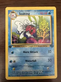 Seaking 46/64 1st Edition Pokemon Jungle English Card WOTC LP - Image 1