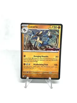 Pokemon TCG Lucario 114 Scarlet & Violet Stamped Cosmos Holo Promo Card - Image 1