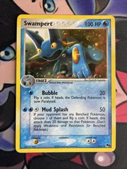 Pokemon Card Swampert POP SERIES 1 Holo Rare 5/17 Near Mint!!! Swirl - Image 1