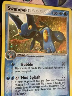 Pokemon Card Swampert POP SERIES 1 Holo Rare 5/17 Near Mint!!! Swirl - Image 5