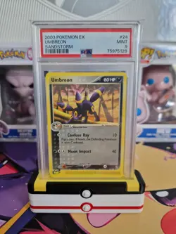 PSA 9 Umbreon 24/100 Non-holo EX Sandstorm Pokemon card 2003 - Image 1