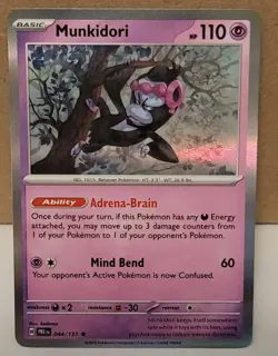 Pokemon TCG Card - 044/131 Munkidori - Prismatic Evolutions - Rare Holo NM - Image 1