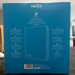 Vault X Neon Blue Exo Tec Zip Binder 12 Pocket Holds 480 Cards In Hand Fast Ship - Image 2