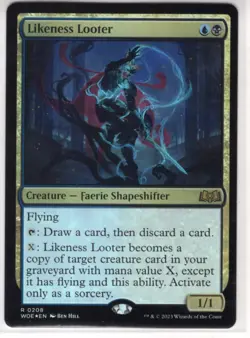 MTG Wilds Of Eldraine Foil Card #208 Likeness Looter - Image 1