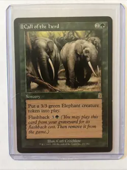MTG Magic the Gathering Card LP - Call Of The Herd Odyssey - Image 1
