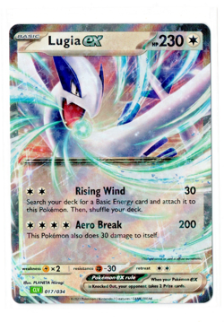 Pokemon TCG - Lugia ex 17/34 - Full Art Holo Rare Trading Card Game Classic - NM - Image 1
