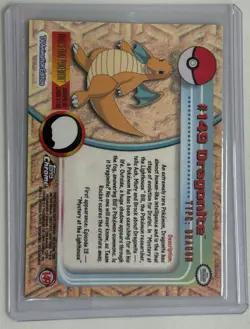2000 Topps Chrome Dragonite Pokemon Card, Foil Holographic - Image 2