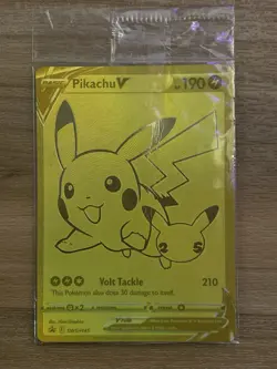 SEALED Pikachu V SWSH145: Sword & Shield Promo Card Holo HEAVILY PLAYED - Image 1