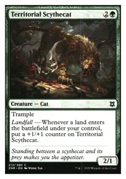 Territorial Scythecat Zendikar Rising MTG - NM+ Mythic Relics - Image 1