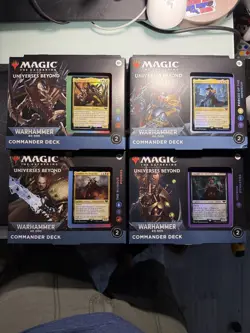 Magic MTG Warhammer 40,000 Commander Deck Set Of 4 - New in sealed boxes - Image 1