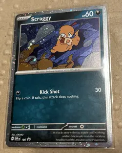 Pokemon TCG Scraggy & Yanma Black Star Promo Card 185 186 - Image 3