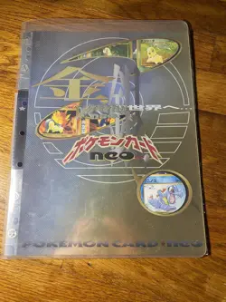 Pokemon Cards Japanese Neo Genesis Premium File Folder - with 9 Cards - Image 1