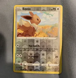 Eevee 125/203 Evolving Skies 2021 Reverse Holo Foil Pokemon TCG Card - NM - Image 1