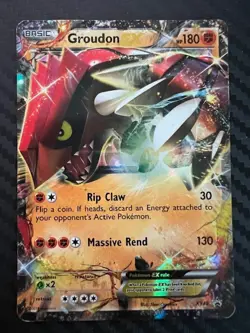 Pokemon TCG Groudon EX XY42 Ultra Rare Black Star Promo DMG - Image 1