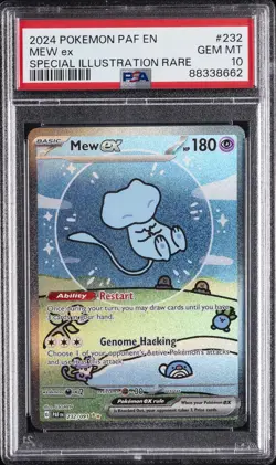 2024 POKEMON PAF EN-PALDEAN FATES SPECIAL ILLUSTRATION RARE #232 MEW EX PSA 10 - Image 1