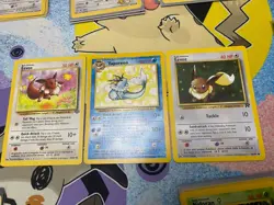 Pokemon TCG Non-holo Vaporeon 28/64 Jungle Rare LP + Eevee 51/64 + 55/82 - Image 2
