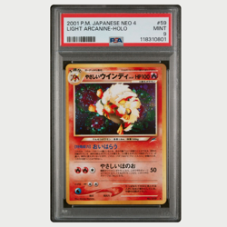 PSA 9 Pokemon Light Arcanine Holo Japanese Neo 4 2001 - Image 1