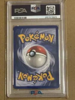 1999 POKEMON FOSSIL 1ST ED #60 GAMBLER PSA 9 - Image 2