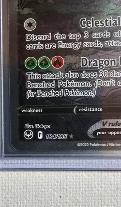 Pokemon TCG - Regidrago V - Full Art Ultra Rare, NM 184/195 - Image 2