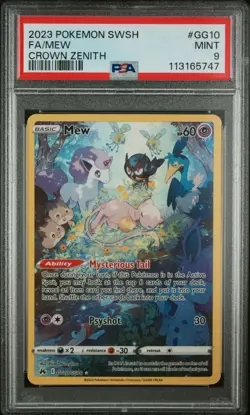 2023 Pokemon Sword And Shield Crown Zenith Fa/Mew Crown Zenith PSA 9 - Image 1