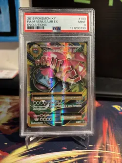 M Venusaur EX 100/108 PSA 9 2016 Pokemon XY Evolutions - Image 1
