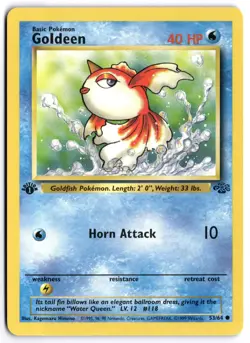 Pokemon 1st Edition Goldeen Common Jungle 53/64 NM - Image 1