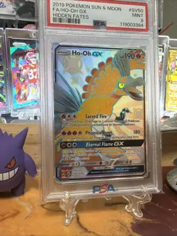 Hidden Fates - Shiny Ho-Oh GX #SV50 - PSA 9 MINT - 2019 Pokemon Sun & Moon - Image 1