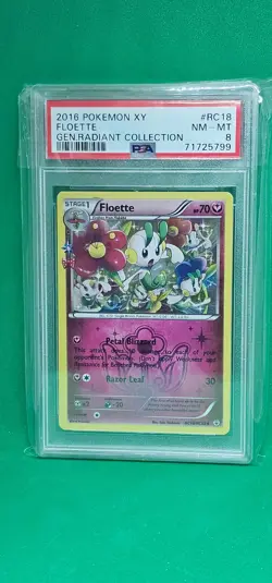 2016 Pokemon XY Floette Gen. Radiant Collection RC18 PSA 8 NM-MT - Image 1